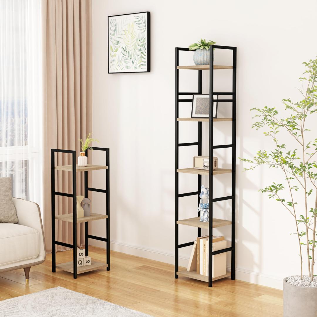 スリム収納 木製棚 スリムデザイン 収納ラック 4段棚