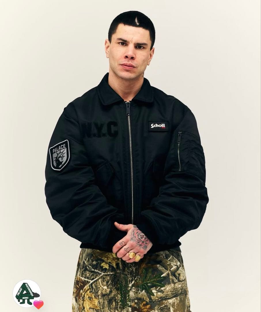 PALACE SCHOTT 90'S フィット ボンバージャケット S