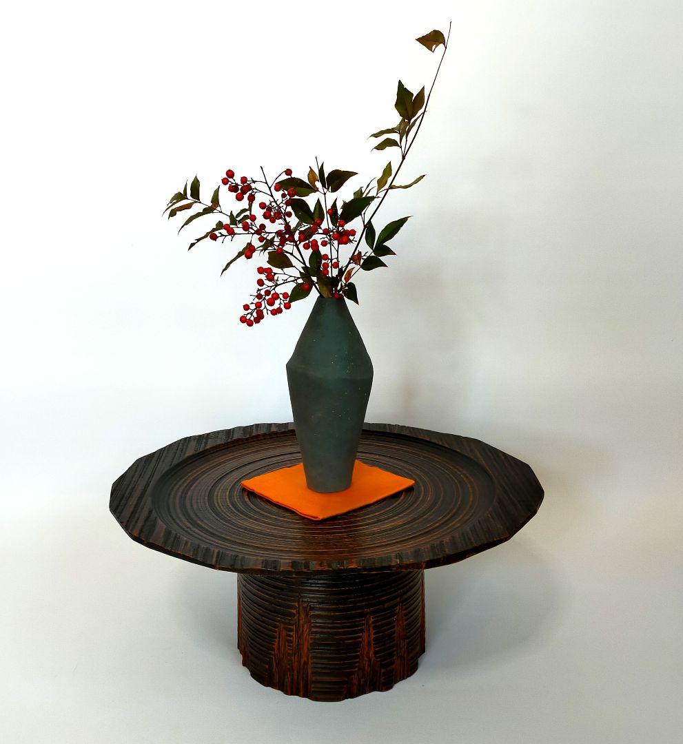 山中塗　花台　一人膳　天目台　伝統工芸師作品