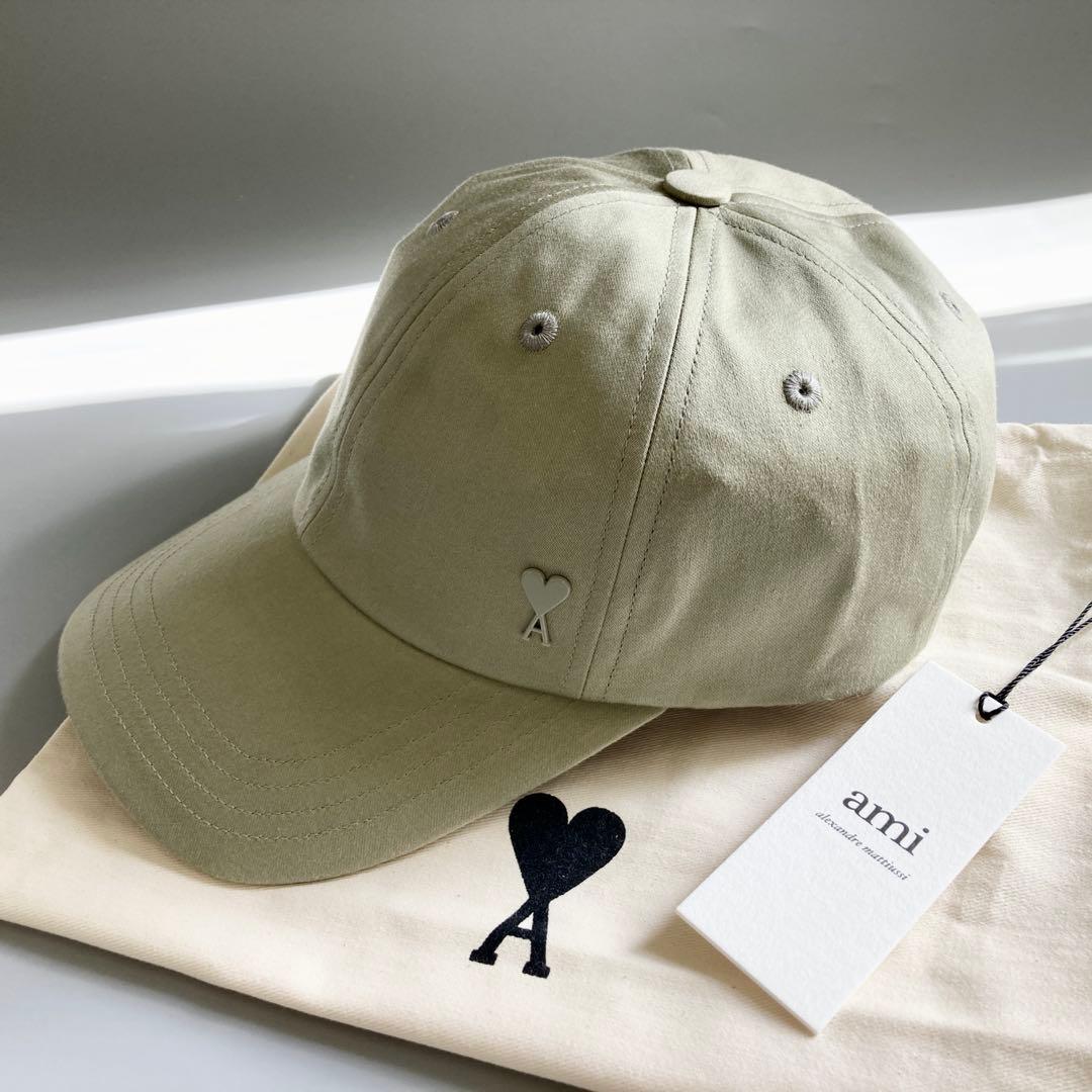 新品未使用 AMI PARIS アミパリス キャップ ハート スタッズ 男女兼用