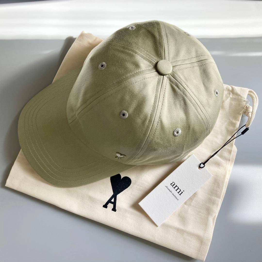 新品未使用 AMI PARIS アミパリス キャップ ハート スタッズ 男女兼用