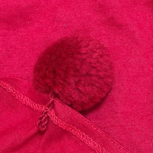 新品未使用★レオナール ウール＆シルク 大判スクエアストール 赤紫 ボンボン付