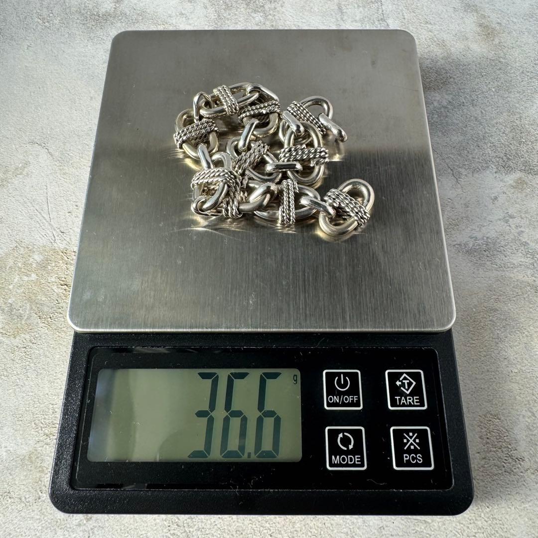 ヴィンテージ ロープリンクチェーンブレスレット シルバー925 メキシコ製