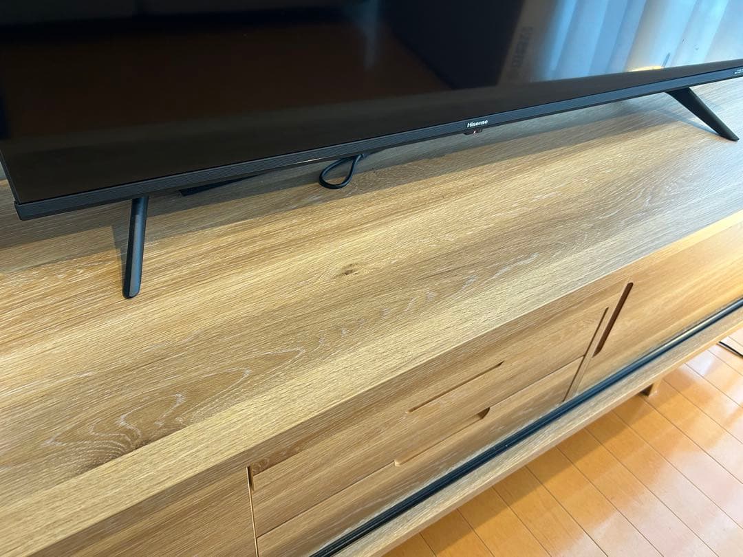 【極美品／大川家具】北欧テイスト/テレビボード/ナチュラル165cm