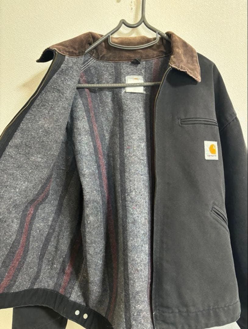 Carhartt デトロイトジャケット コーデュロイ襟 ブラック 美品