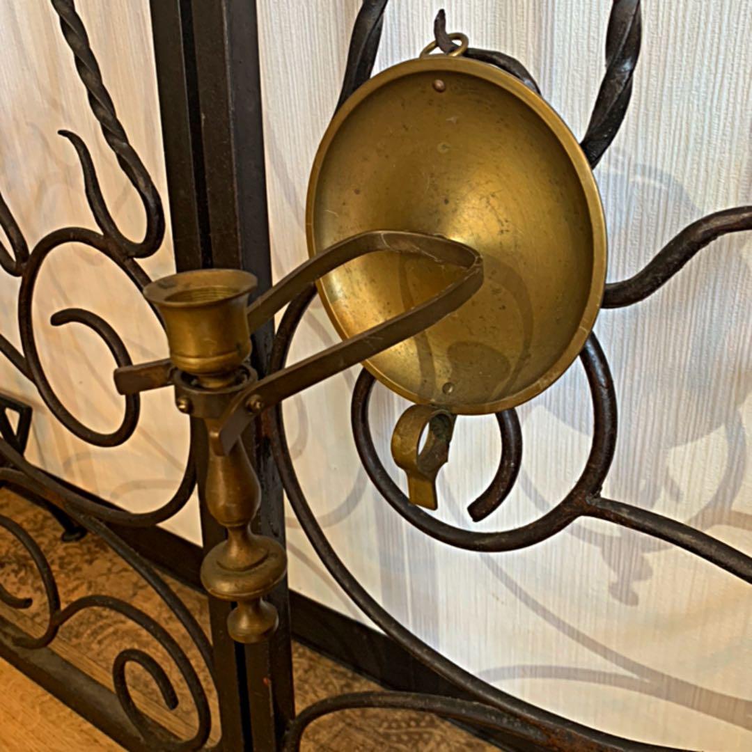 ヴィンテージ真鍮トーチスタンド