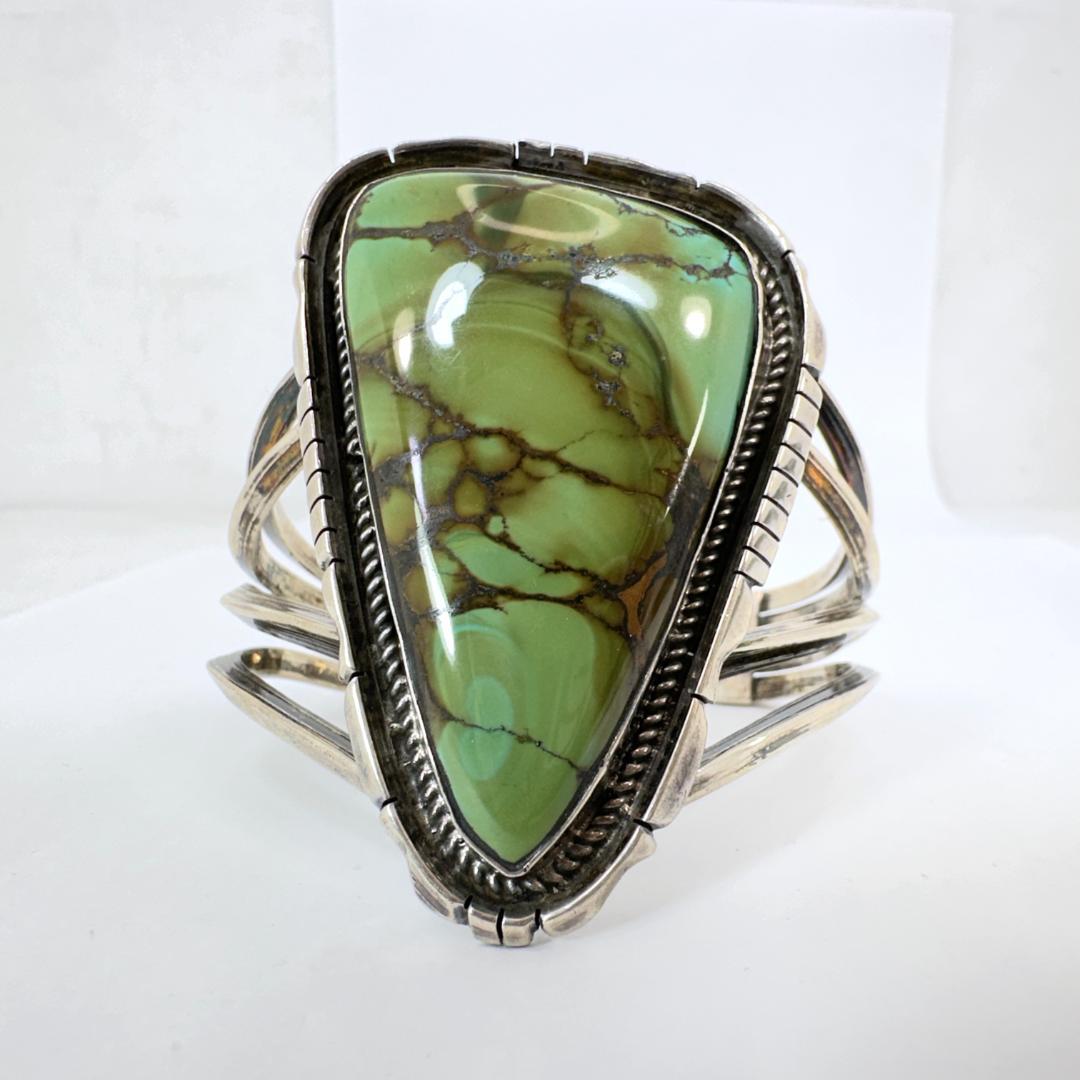 【超大粒 グリーン ターコイズ】ビンテージ インディアンジュエリー