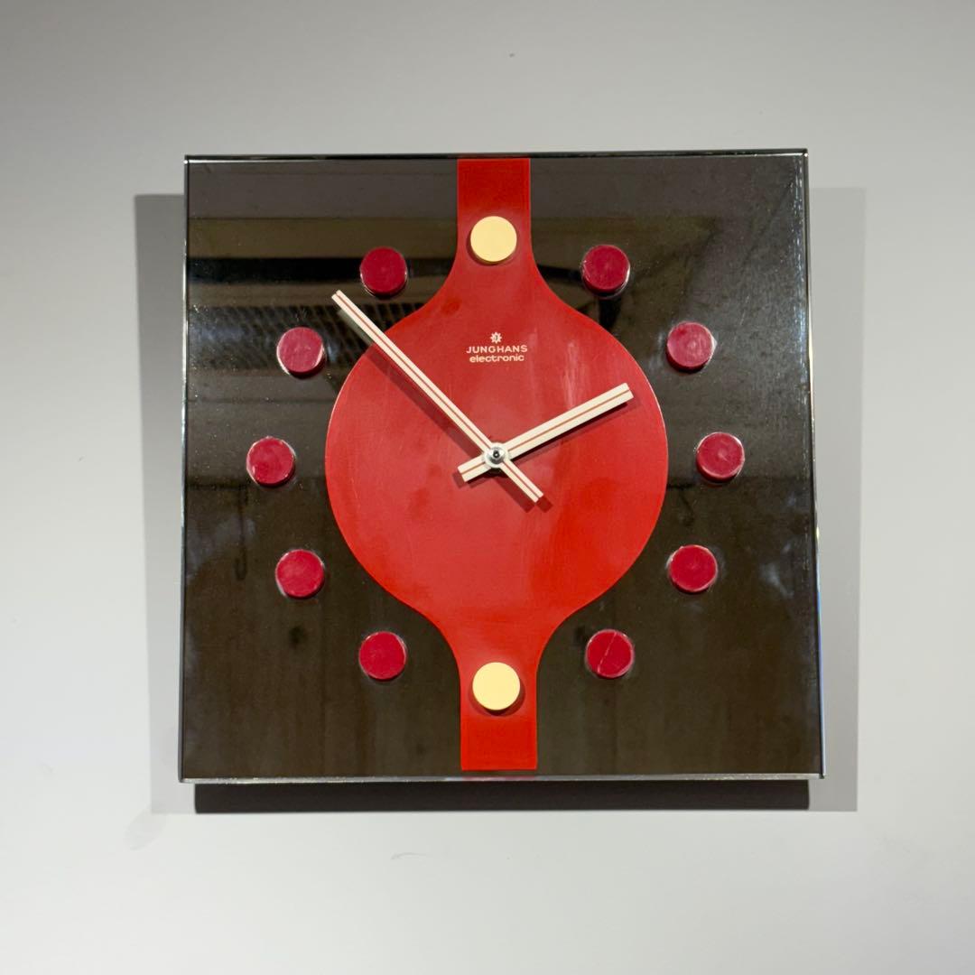 JUNGHANS 70' ヴィンテージ　ミラーフェイスクロック　壁掛時計