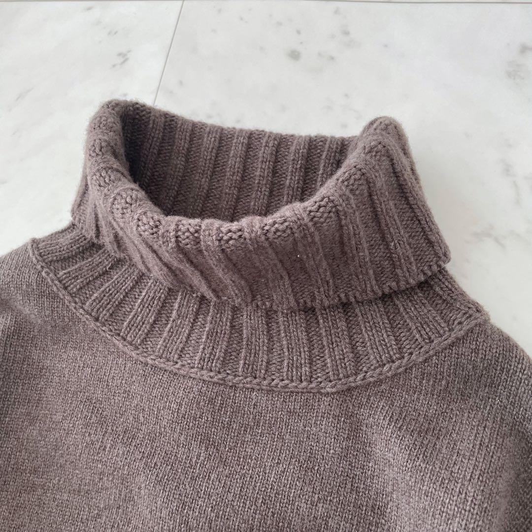 ドゥーズィエムクラス JADE タートルネックプルオーバー カシミヤ混 ブラウン