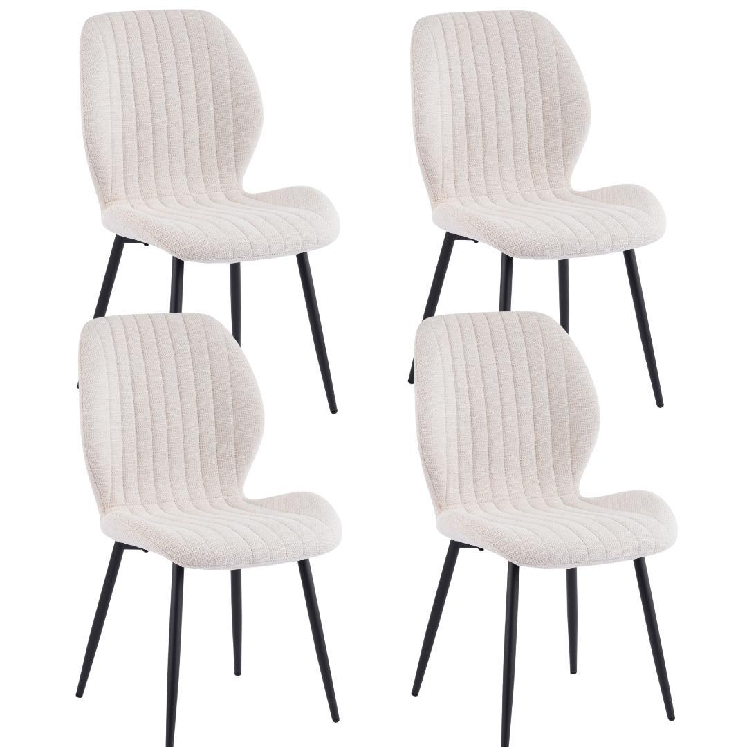 【4脚セット】ダイニングチェア 椅子 コンパクト アジャスター付 テレワーク