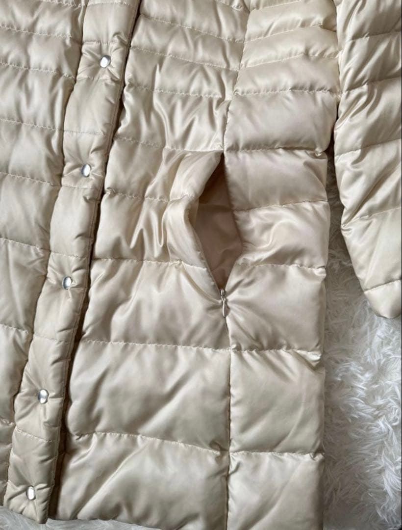 【レリアン】ダウンコート☆ダウン90%☆日本製生地☆オフホワイト ベージュ