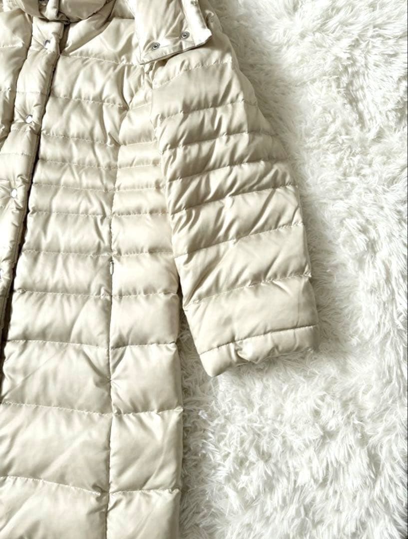 【レリアン】ダウンコート☆ダウン90%☆日本製生地☆オフホワイト ベージュ