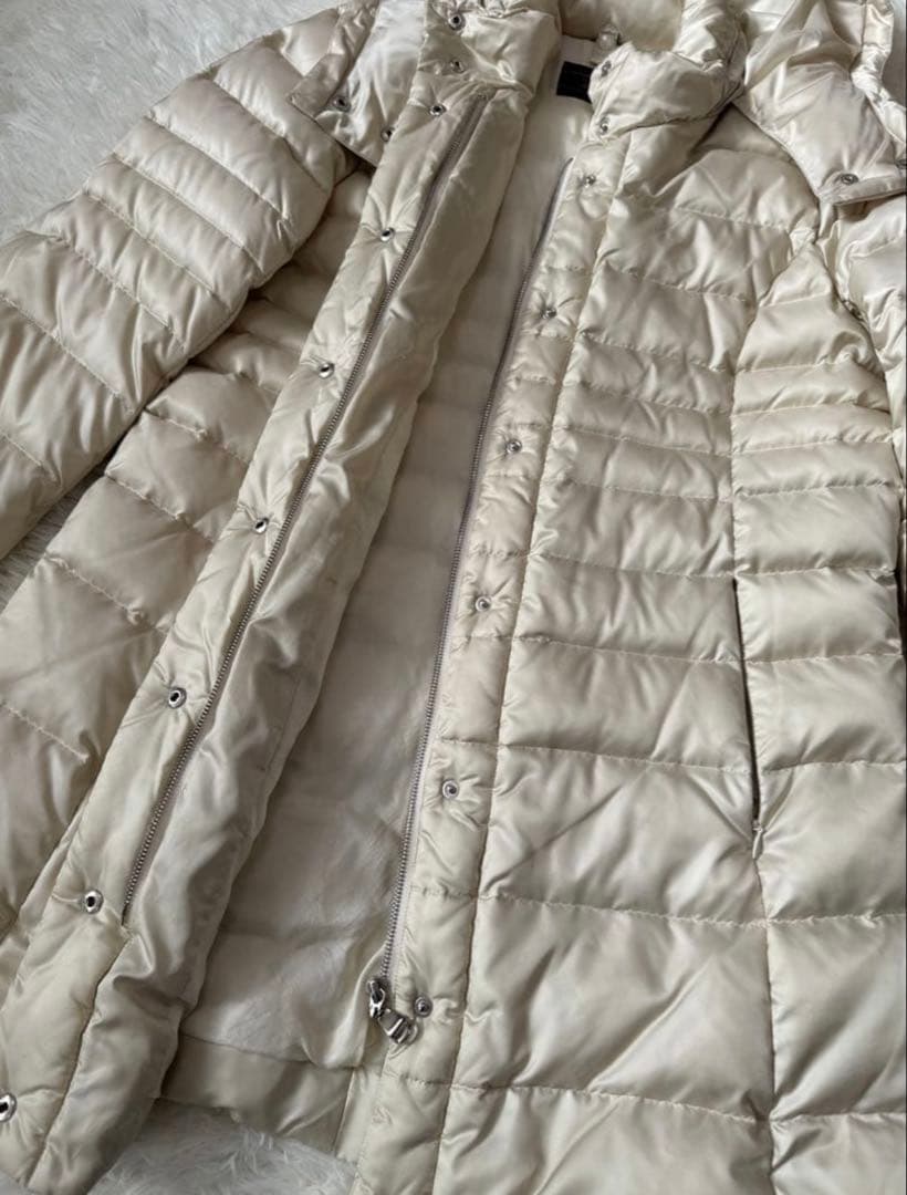 【レリアン】ダウンコート☆ダウン90%☆日本製生地☆オフホワイト ベージュ