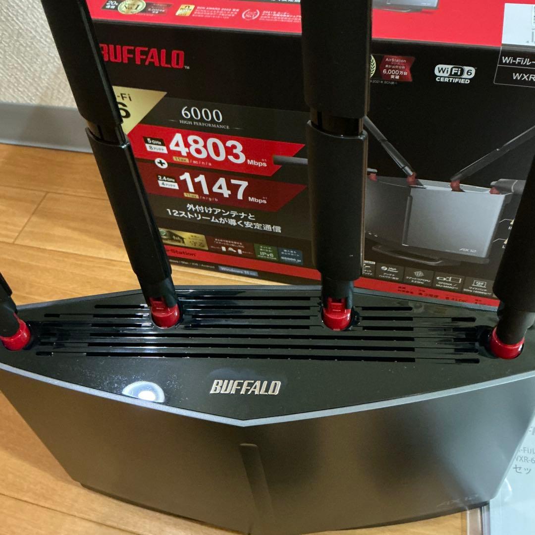 バッファローWi-Fi6無線ルーター WXR-6000AX12P 完動美品