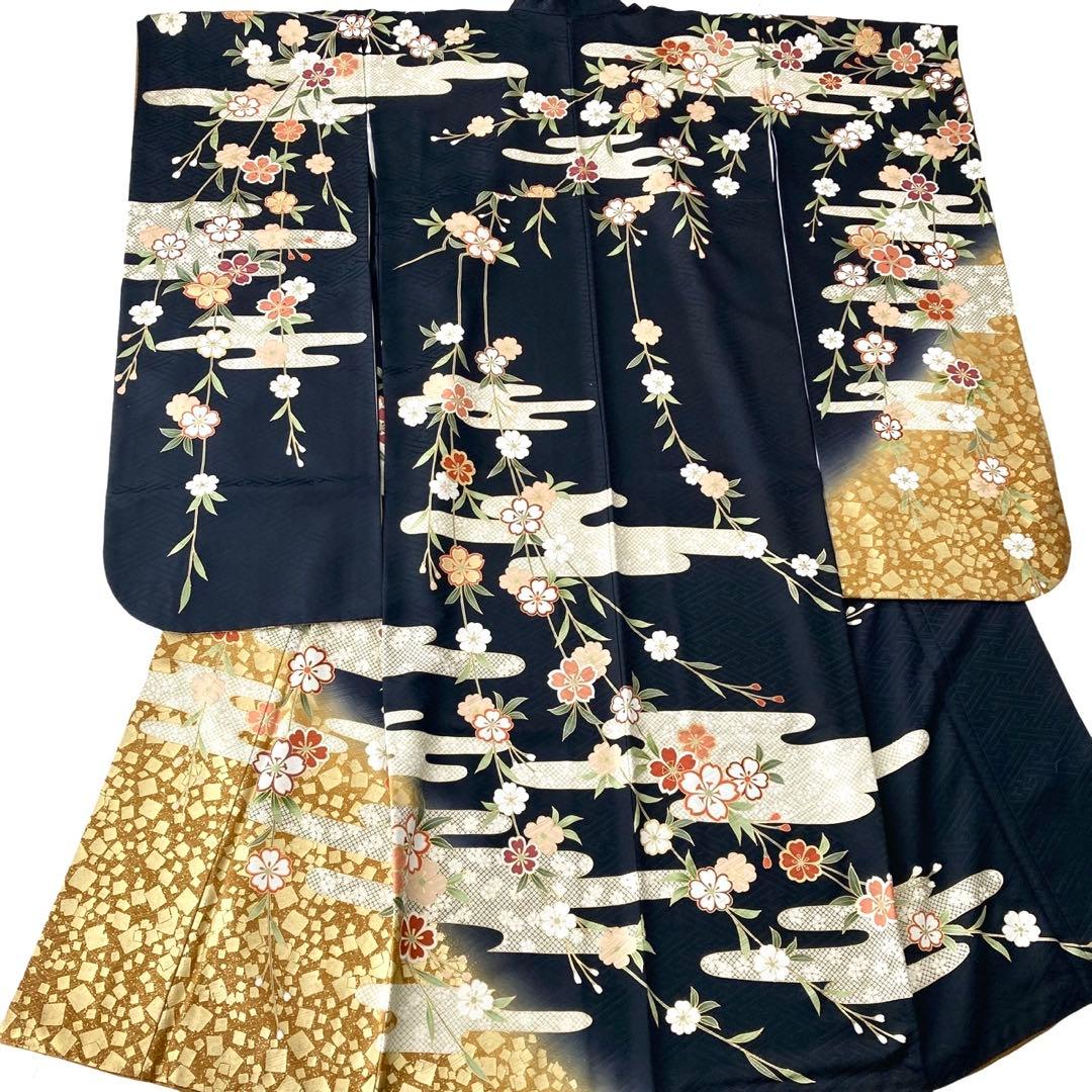 ™️ 黒　やまと扱い　振袖4点セット‼️お振袖セット‼️NO81