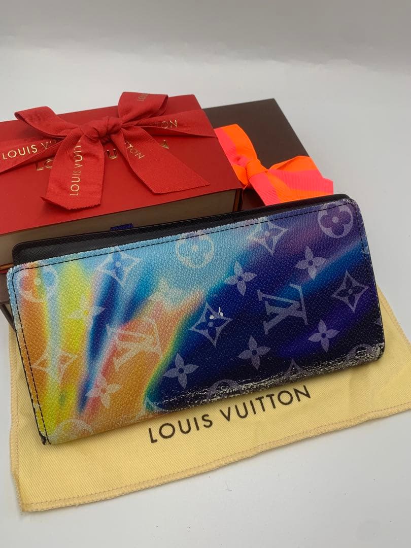 希少 RFID ルイヴィトン ポルトフォイユ ブラザ サンセット 長財布 P55