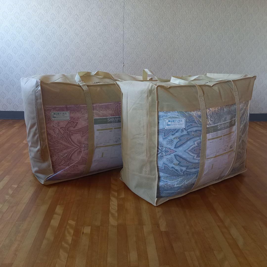 ホテル仕様 羽毛を越えた 掛け布団 極厚 体圧分散 敷布団 ペアセット日本製⑧