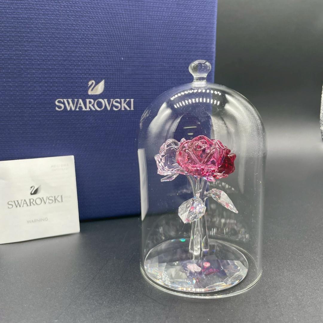 超美品　SWAROVSKI　スワロフスキー　置物　フラワーブーケ　薔薇　ローズ