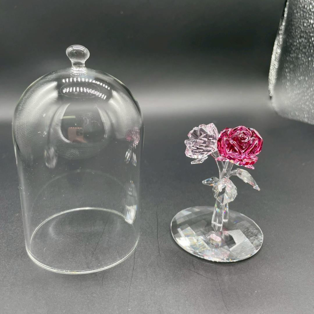 超美品　SWAROVSKI　スワロフスキー　置物　フラワーブーケ　薔薇　ローズ