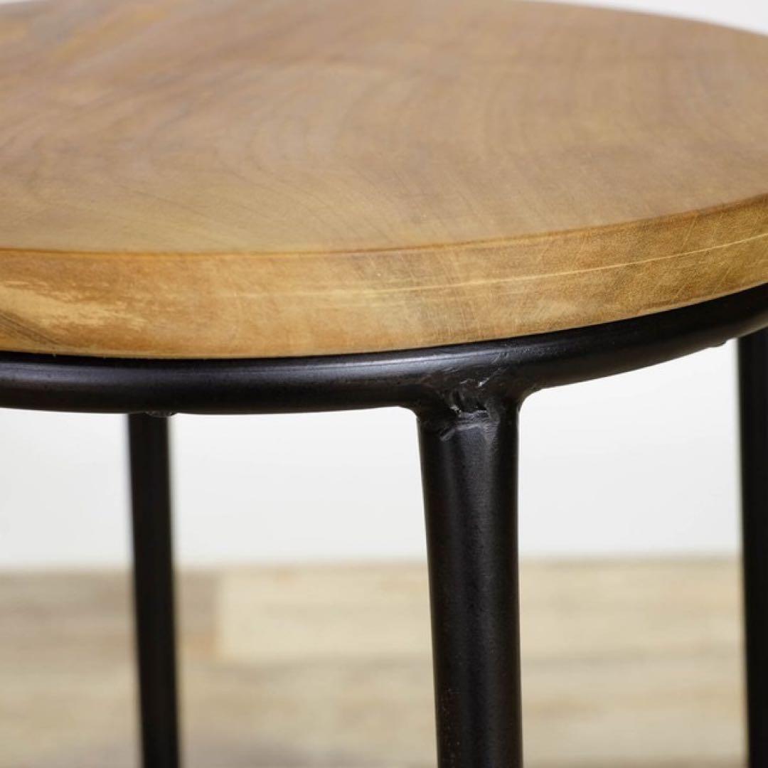 C 新品 カントリー テーブル アイアン サイド スタンド 飾り棚 机 物置き