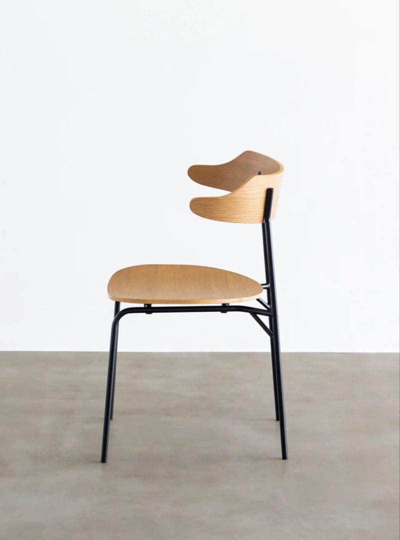 KANADEMONO ✨カナデモノ✨曲線プライウッドチェア美品/木製/アイアン②