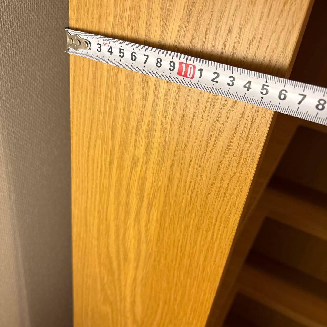 無印良品　オーク材薄型ラック・コーナー用・大・奥行１６ｃｍ