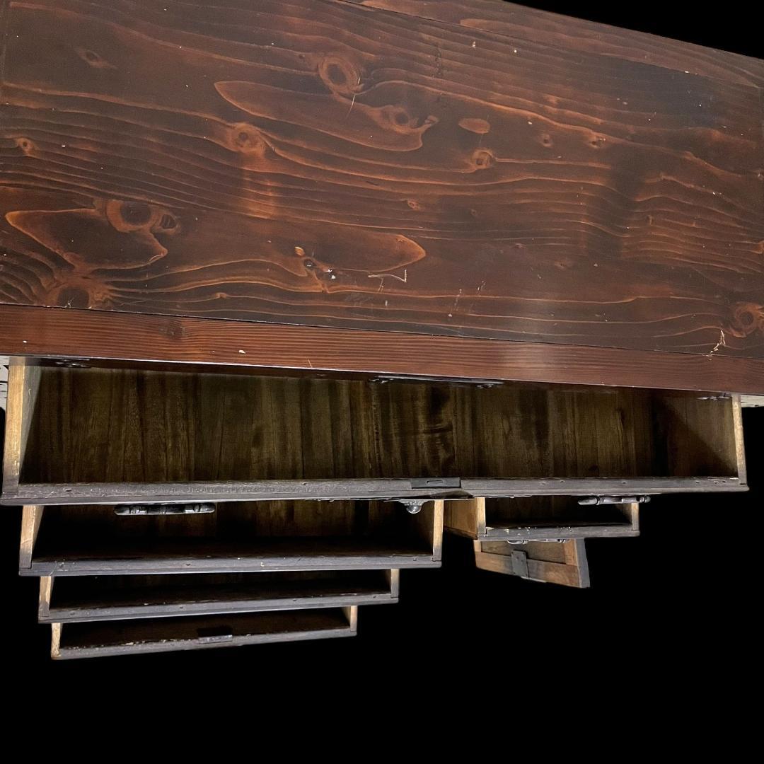 送料込み 時代物 車箪笥 龍金具 箪笥 船箪笥 和箪笥 和家具