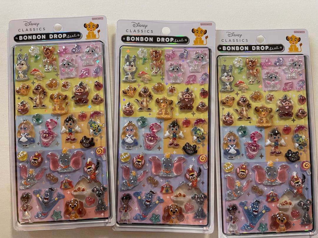 ボンボンドロップシール　クラシック　ディズニー　３枚セット