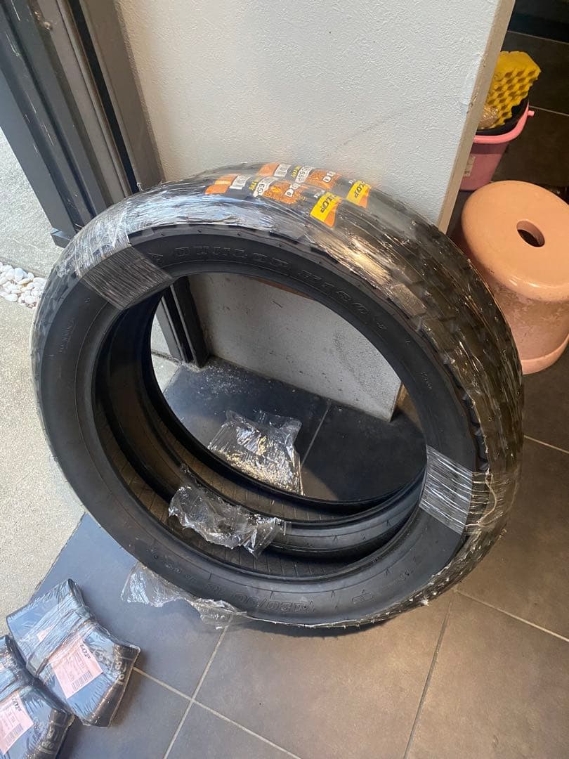 DUNLOP K-180 タイヤ 120/90-18 　前後チューブセットFTR