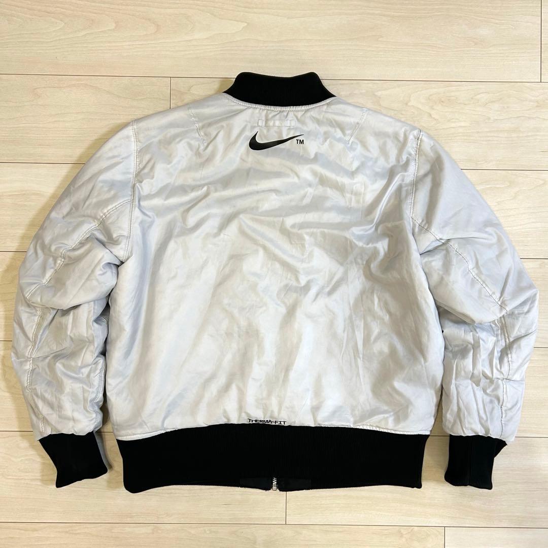 ナイキ ビッグスウォッシュ リバーシブル MA1 ボンバージャケット S 中綿