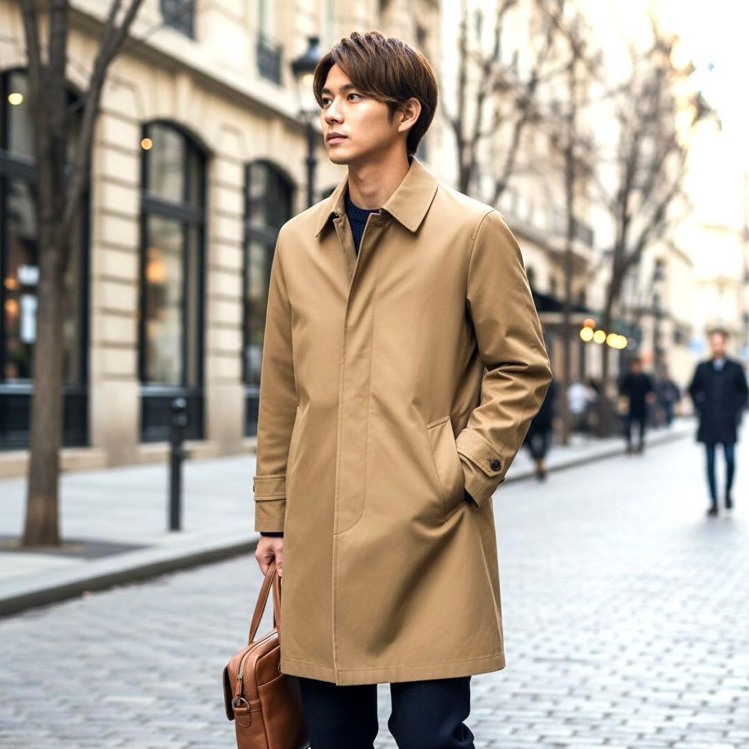 新品✨定価5万✨ ダウンライナー付✨五大陸 ステンカラーコート XLベージュ