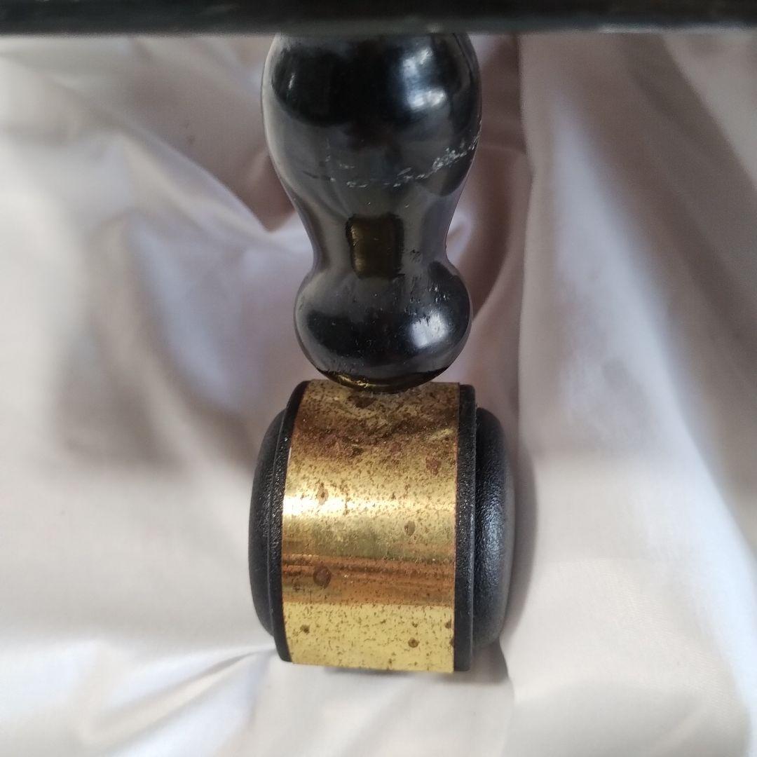 【関東地方限定販売】e【難あり】イタリア製 象嵌 キャスター付きキッチンワゴン