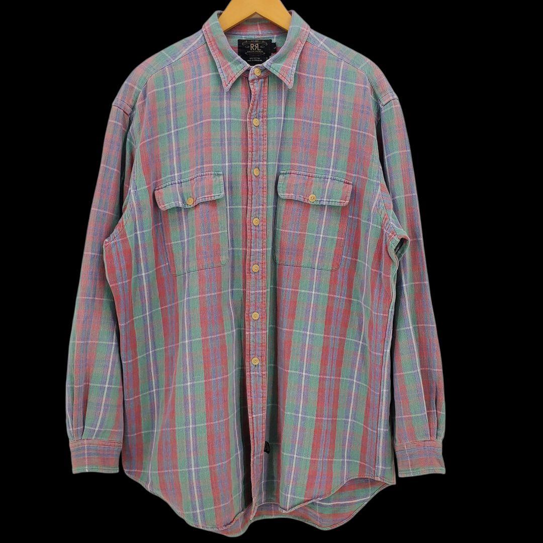 RRL 90S 初期 三ツ星タグ ネル シャツ 長袖 美品 vintage