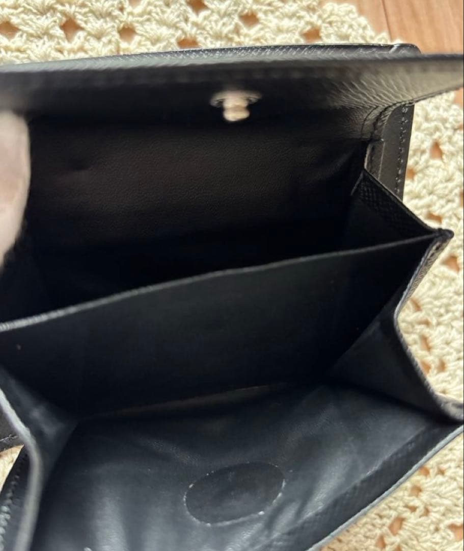 新品⭐︎革巧 KAKUTAKUオーストリッチレザー 黒 二つ折り財布 牛革 日本製