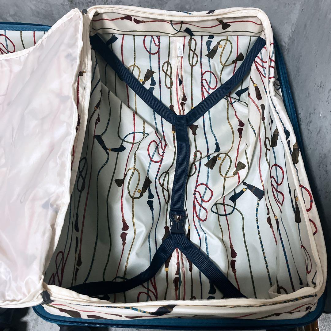 【希少・美品】HaNT キャリーケース ソロ ブルー シースルー 53L