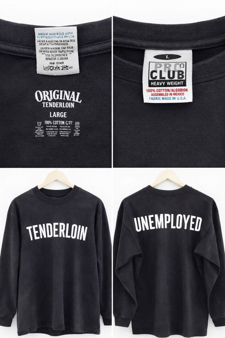 TENDERLOINテンダーロイン UNEMPLOYED ロングスリーブTシャツ