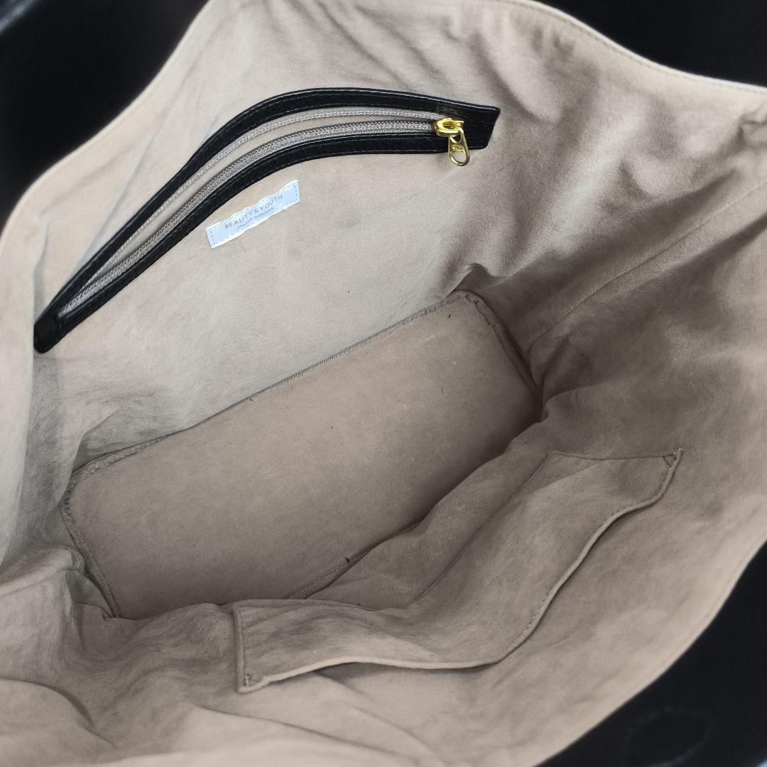 ✨未使用級極美品✨ ビューティーユース トートバッグ レザー 肩掛け A4可 黒