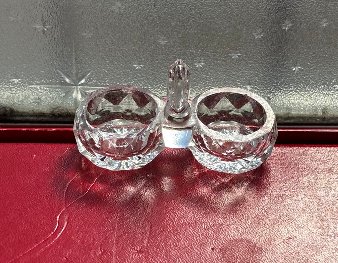 バカラ ソルト&ペッパー　調味料入れ　ダイヤモンド型　　希少作品　高級品