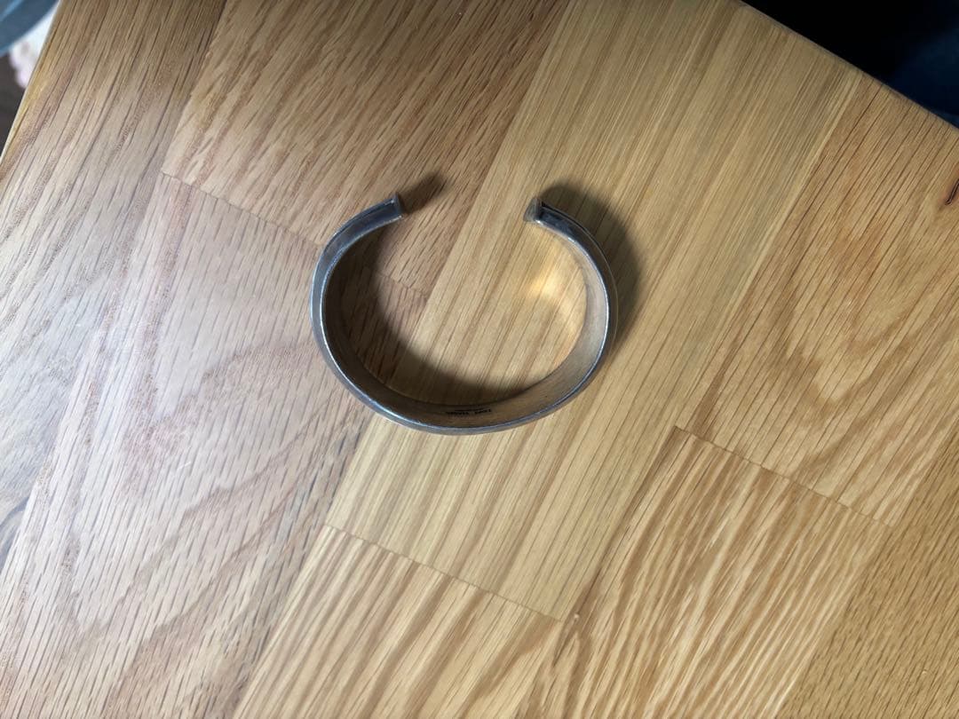 o*e様 TOM HANK シルバーバングル ストライプデザイン