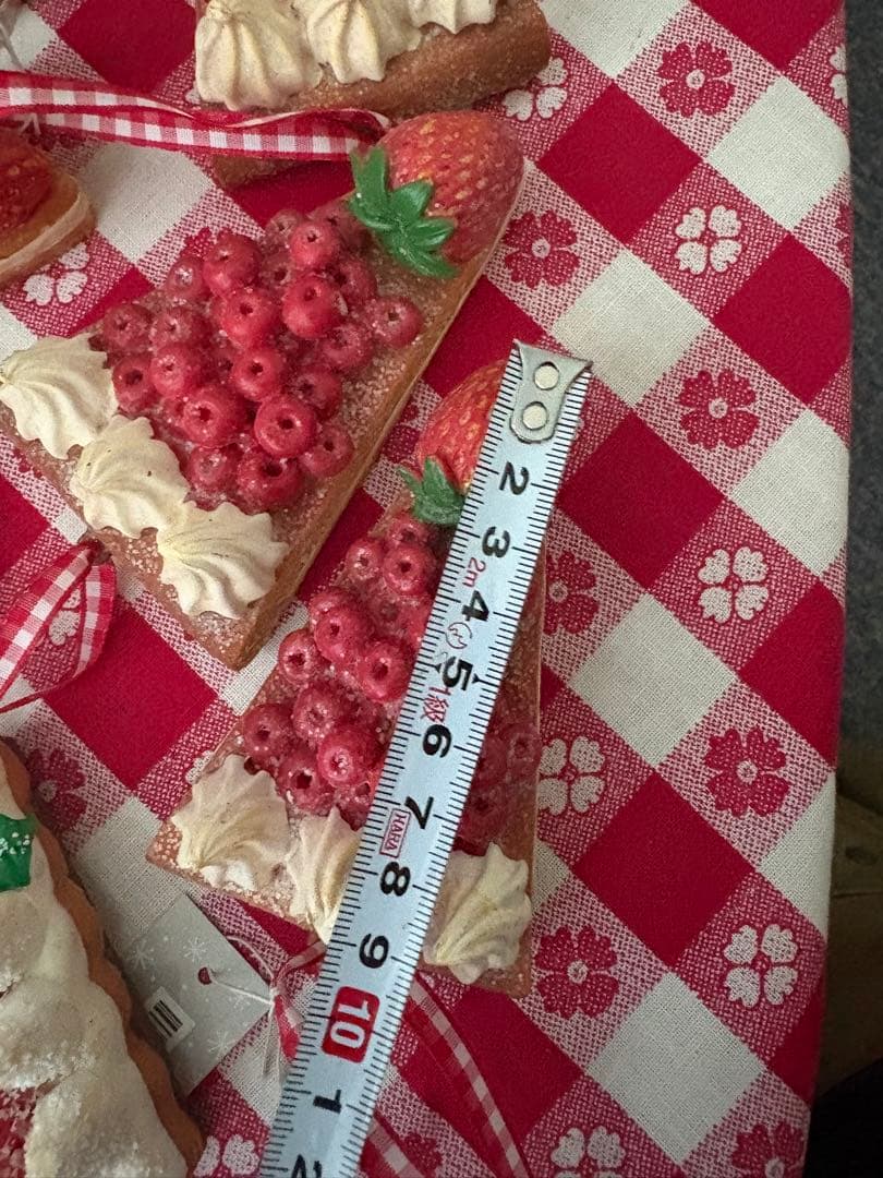 7046. ストロベリーケーキ オーナメント8Pセット