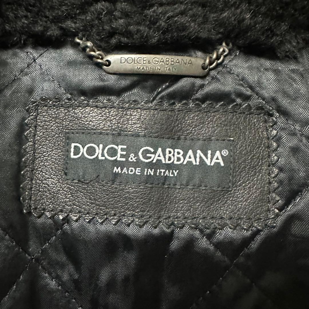 【超希少◎】DOLCE&GABBANA　レザージャケット　襟ボア　完売モデル◎