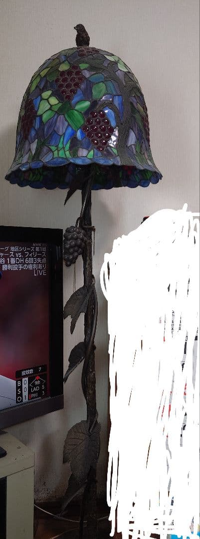 グレープモチーフ ステンドグラス フロアスタンド