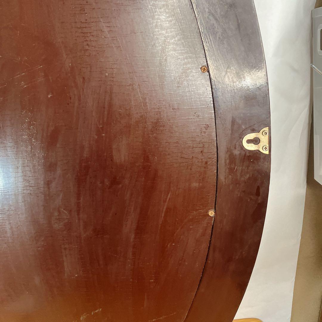 大型 ウォールミラー 鏡　楕円形 花柄 レトロ 壁掛けミラー インテリア