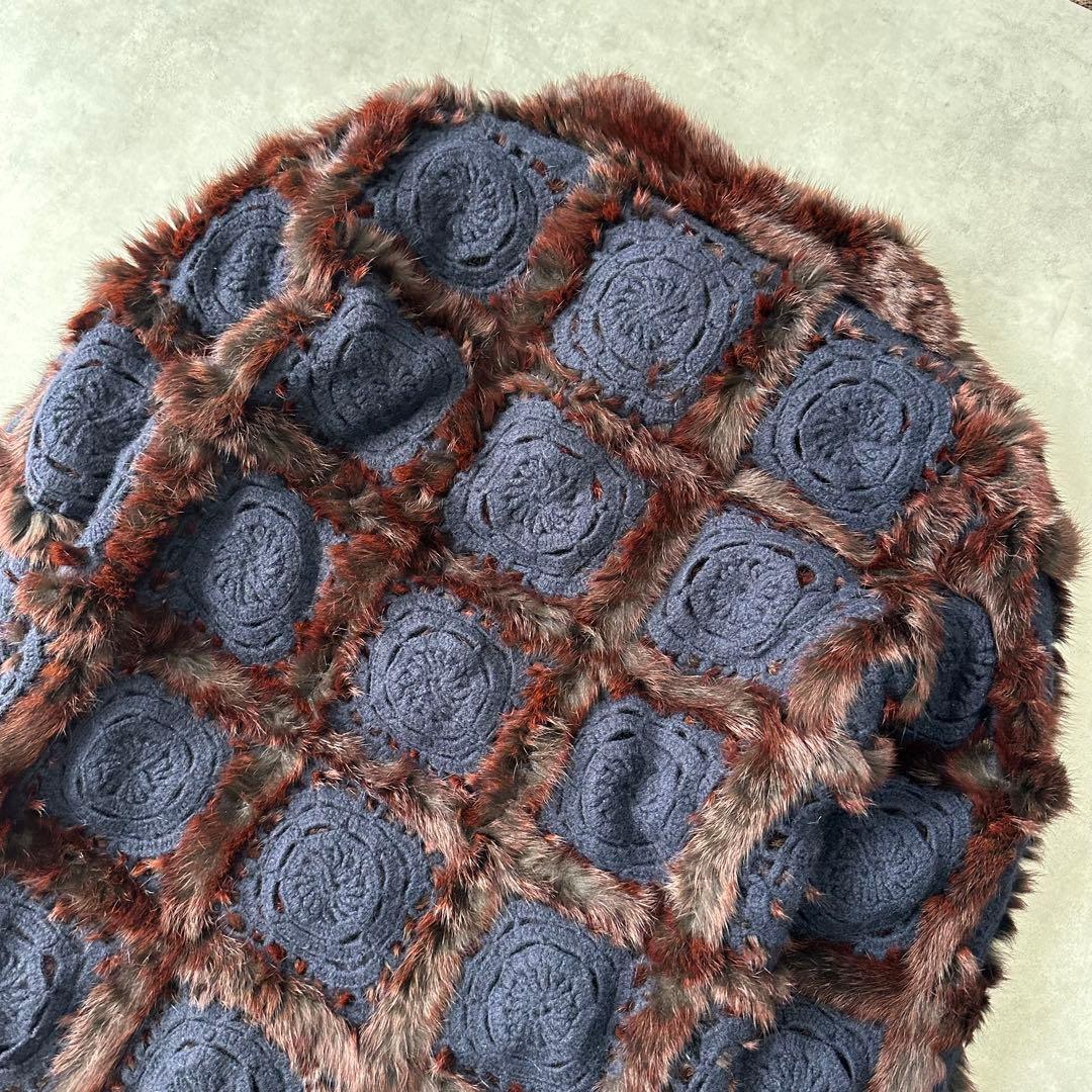 超希少✨FENDI カシミア100% 刺繍　手編み 紋様 セーター ニット