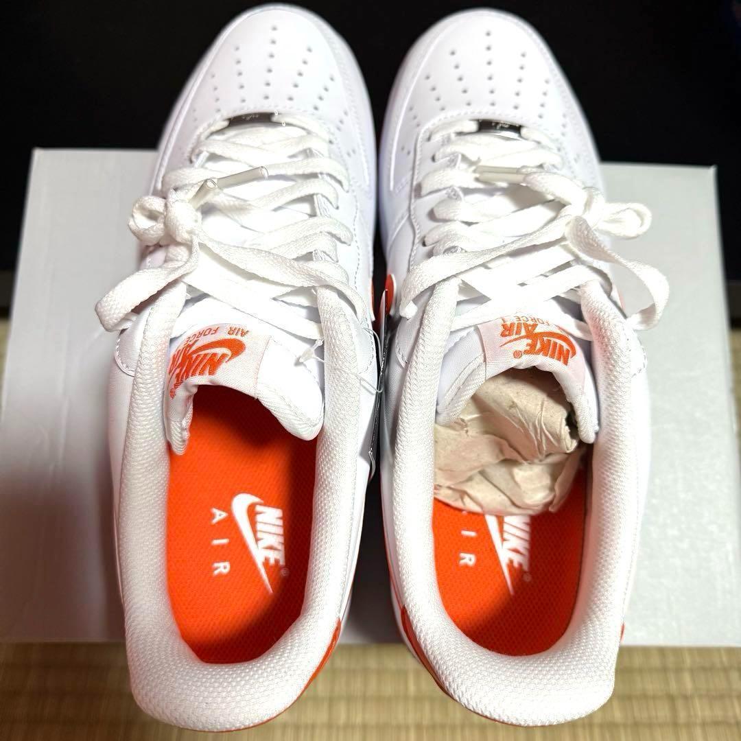 NIKE AIRFORCE 1 ホワイト オレンジ　新品　30.0