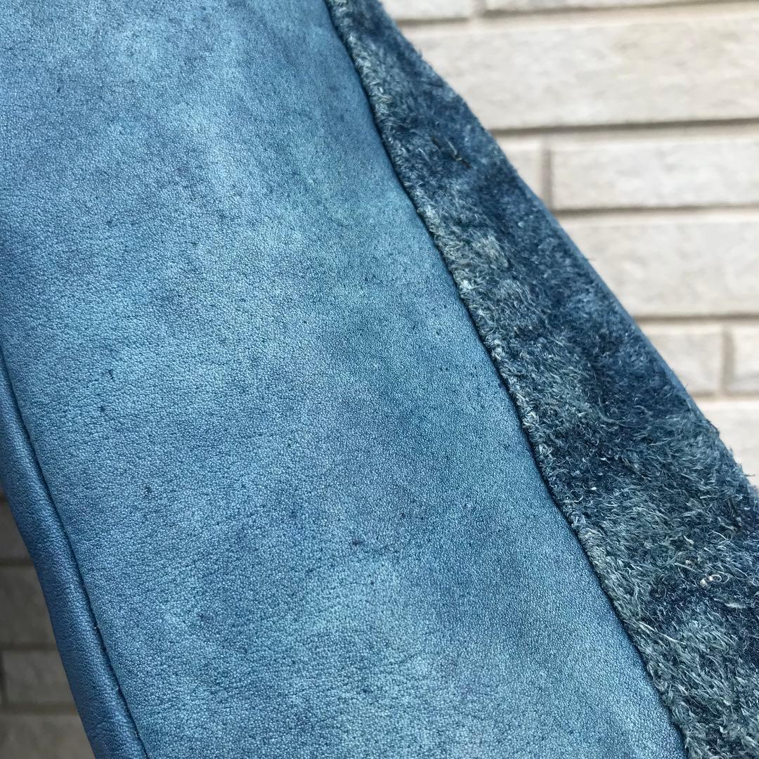 レミリリーフ　スタジャン　スカジャン　М　インディゴ　ウール　牛革