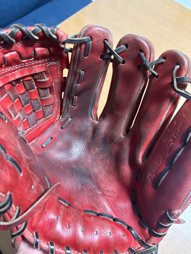 ゼット 硬式グローブ 赤
