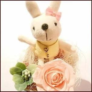 プリザーブドフラワーペンダント おまかせアレンジメント ハートのカギペンダント