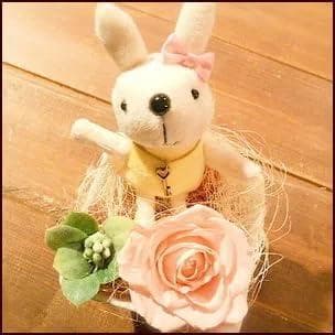 プリザーブドフラワーペンダント おまかせアレンジメント ハートのカギペンダント