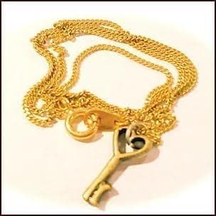 プリザーブドフラワーペンダント おまかせアレンジメント ハートのカギペンダント